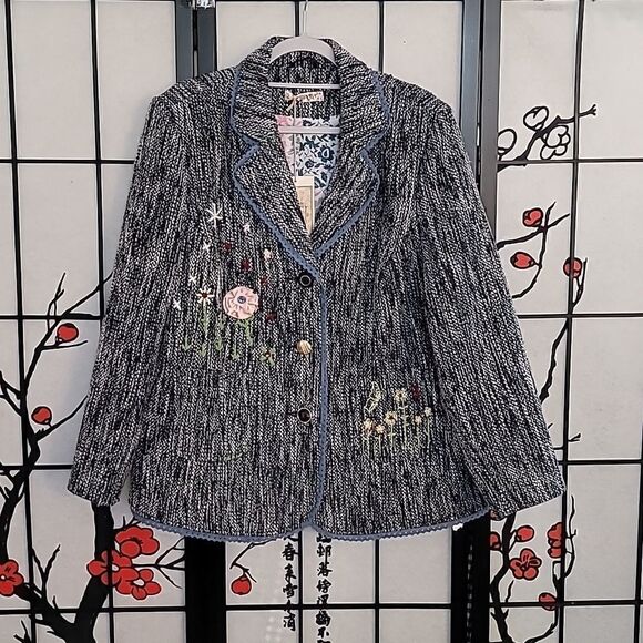Joe Brown's Art to Wear Embroidered Short Jacket - Picture 1 of 12